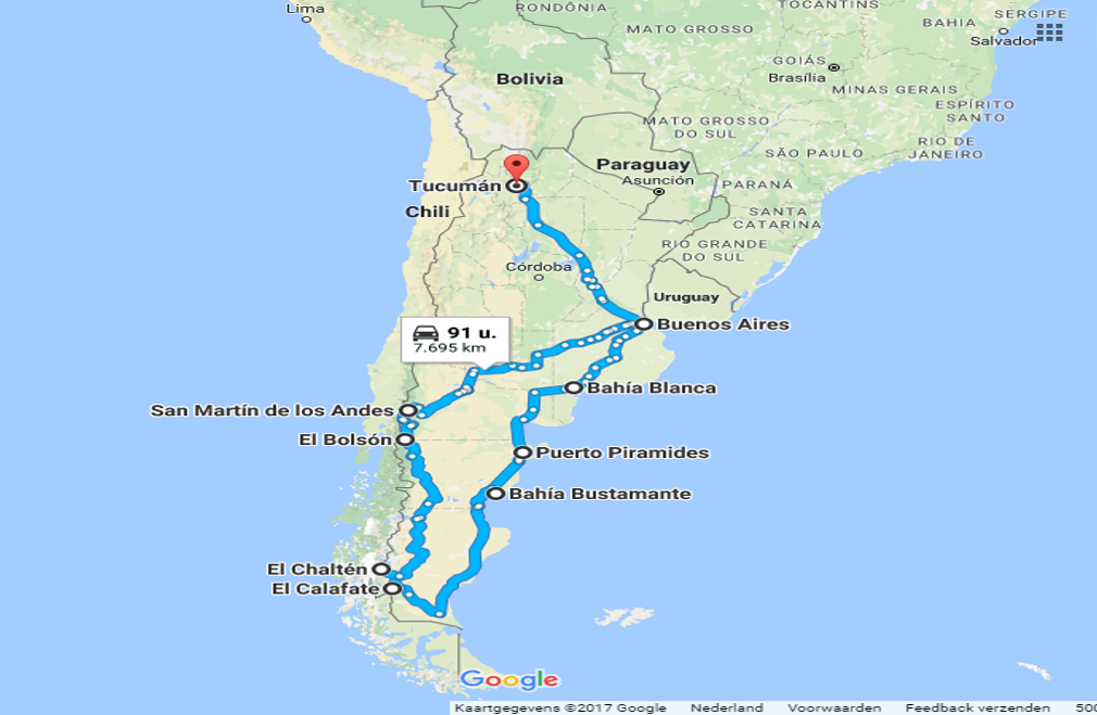 Horen van salaris Uitstekend Reisroute door Argentinië » Reismeisje